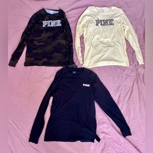 PINK Long Sleeve Tops Lot